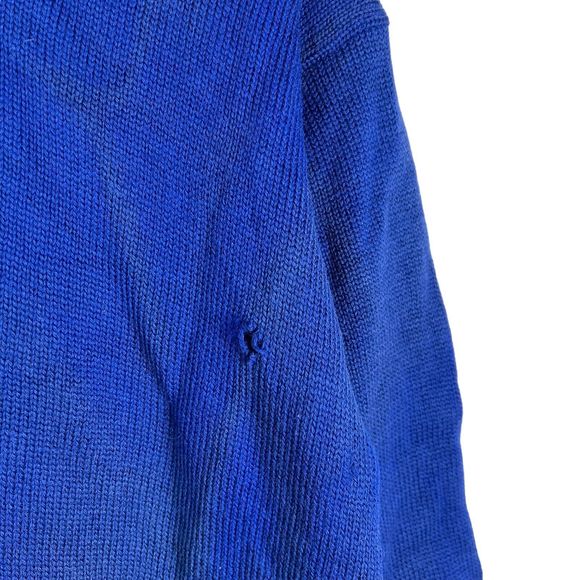 VTG 1940s Sand Knit Wool Varsity Sweater V-Neck Embroidered W Men's Sz Large - Picture 7 of 9